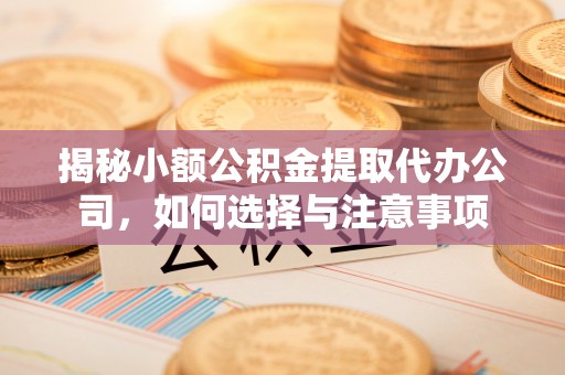许昌揭秘小额公积金提取代办公司，如何选择与注意事项